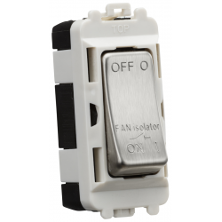 10A Fan Isolator Module - Brushed Chrome