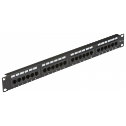19&acirc;€ 1U 24-port UTP CAT5e patch panel