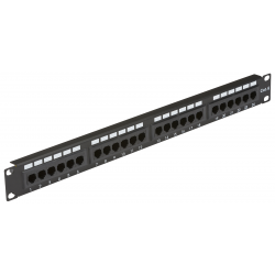19&acirc;€ 1U 24-port UTP CAT6 patch panel